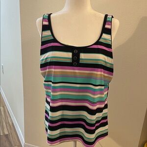 Colorful Striped Women's Tank Top